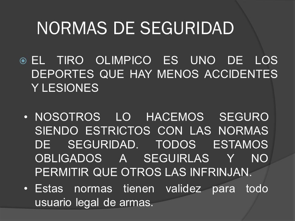 normas de seguridad en el deporte